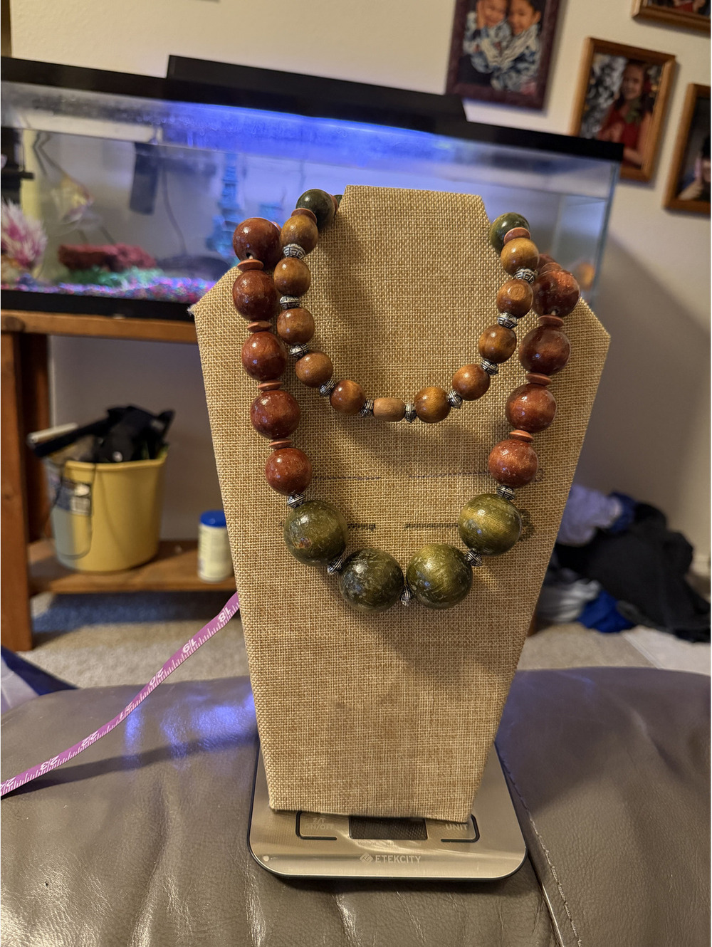 NECKLACE Handcrafted Multicolor Wooden Beaded Necklace Set